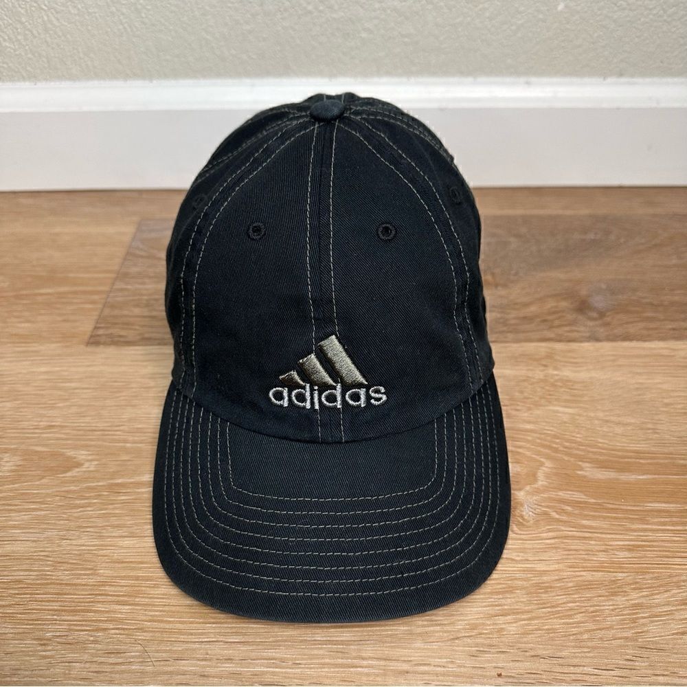Adidas Embroidered Black Adjustable Strapback Hat